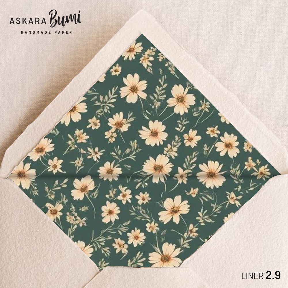 Set Kartu & Amplop Handmade dengan Envelope Liner