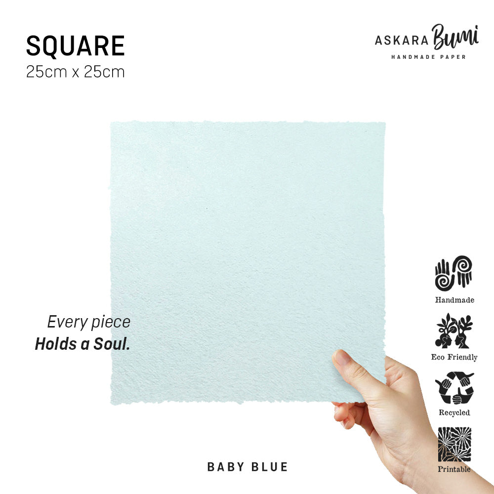 Kertas Handmade Daur Ulang Baby Blue