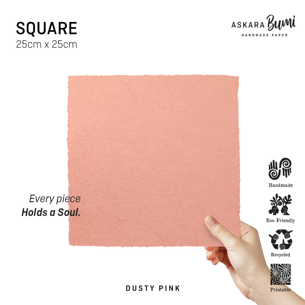 Kertas Handmade Daur Ulang Dusty Pink