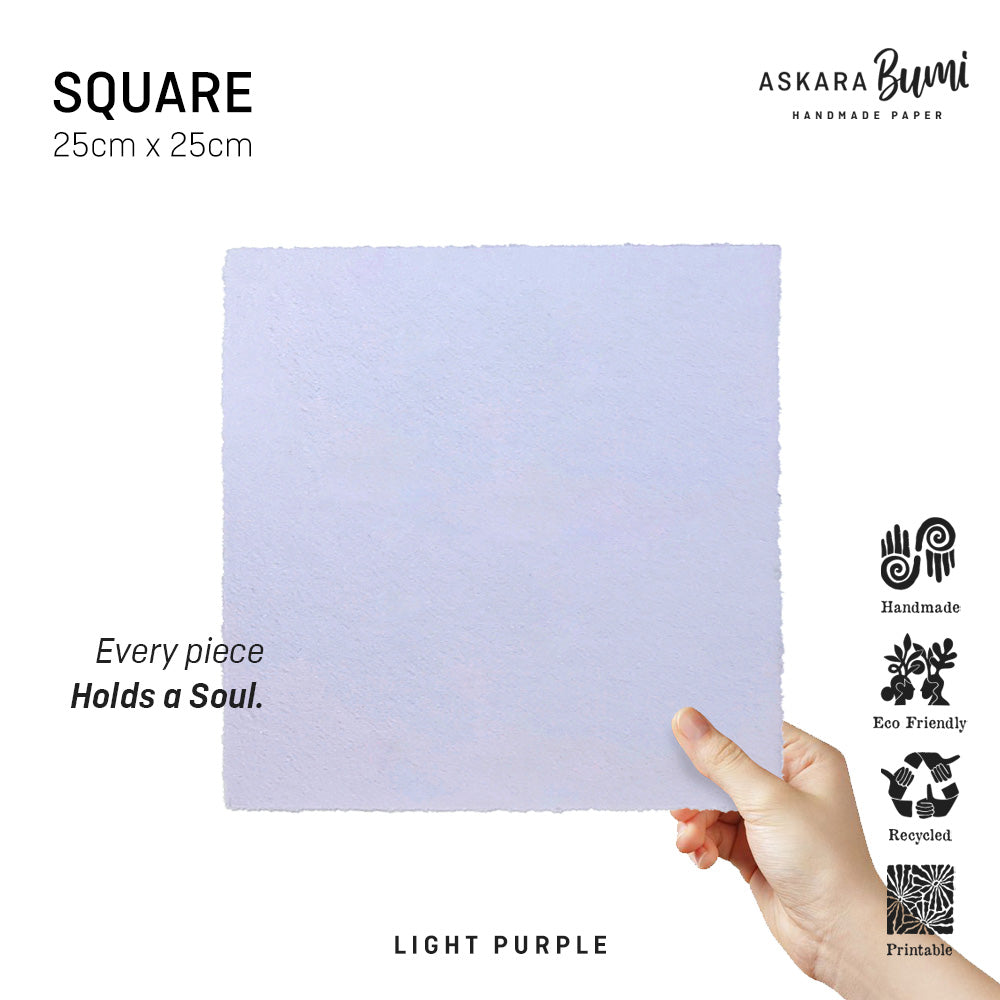 Kertas Handmade Daur Ulang Light Purple