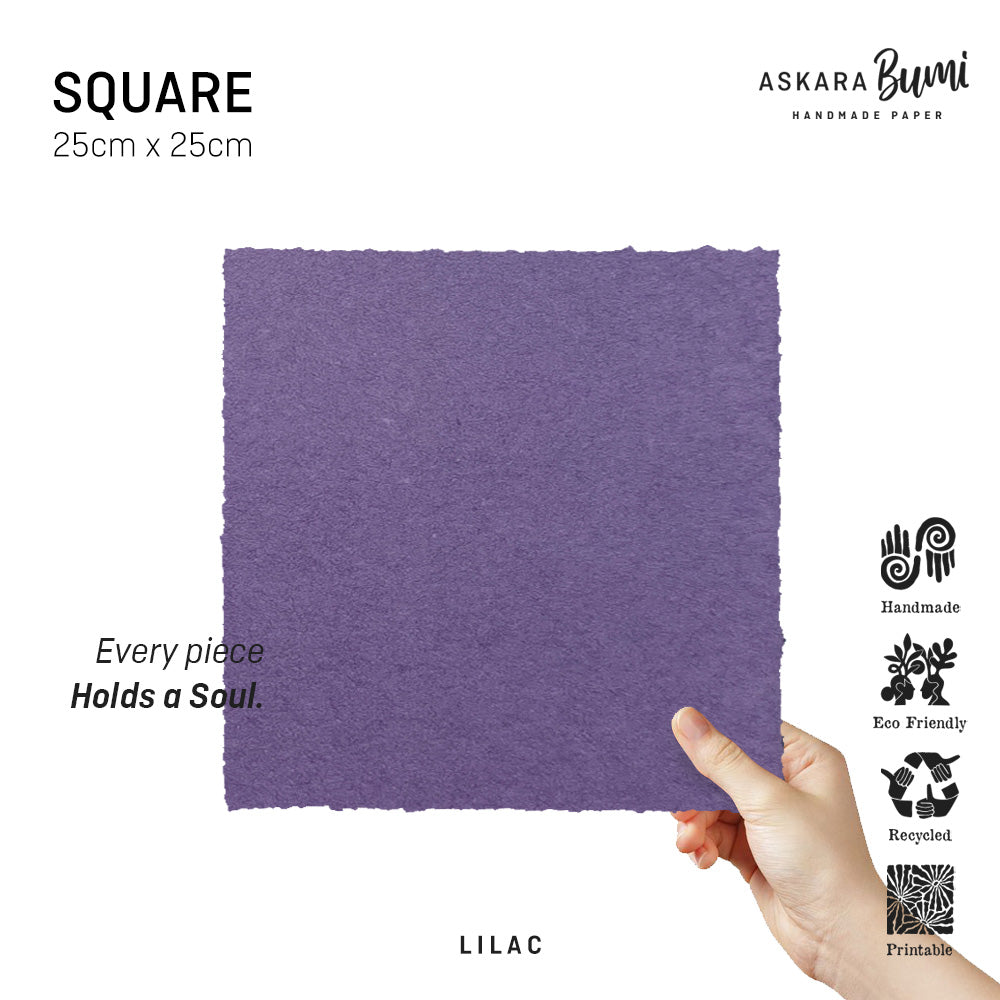 Kertas Handmade Daur Ulang Lilac