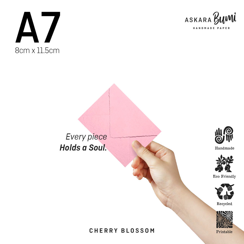 Amplop Handmade Daur Ulang Cherry Blossom