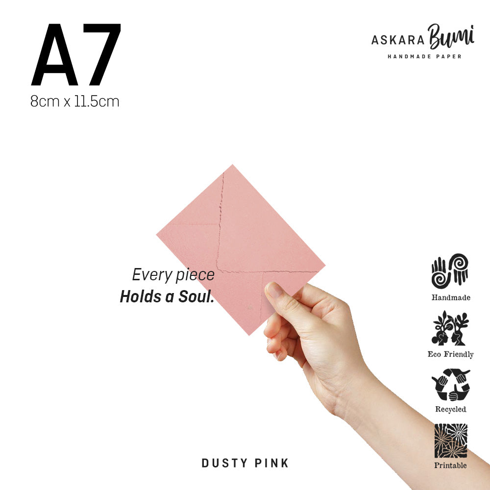 Amplop Handmade Daur Ulang Dusty Pink