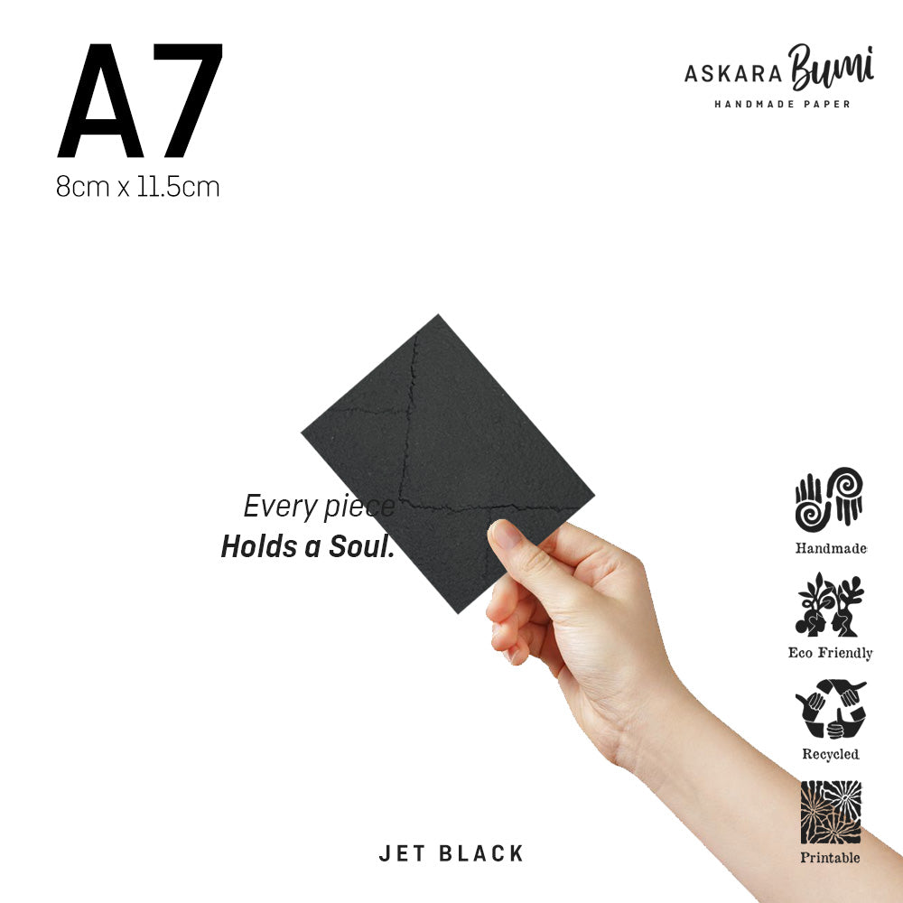 Amplop Handmade Daur Ulang Jet Black