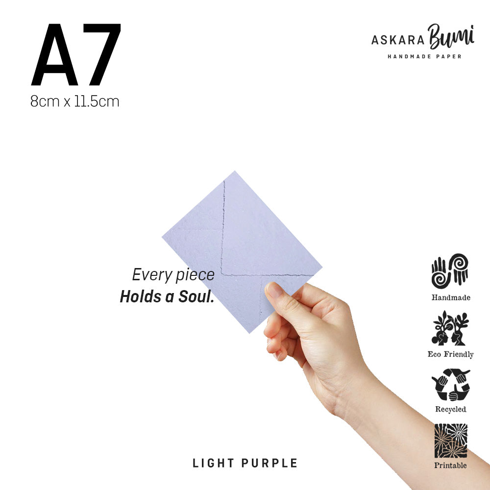 Amplop Handmade Daur Ulang Light Purple