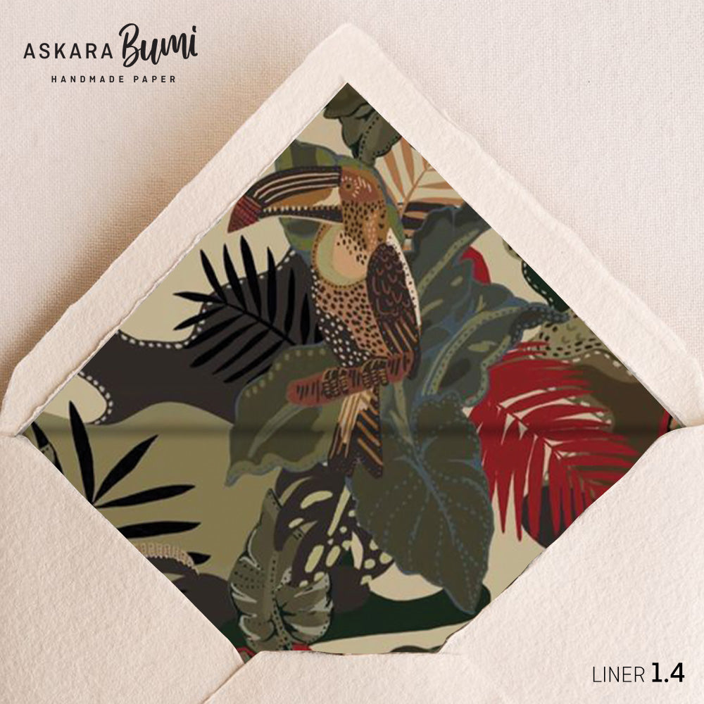 Set Kartu & Amplop Handmade dengan Envelope Liner