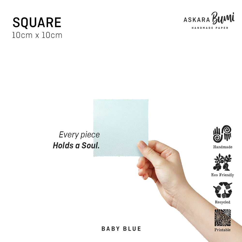 Kertas Handmade Daur Ulang Baby Blue