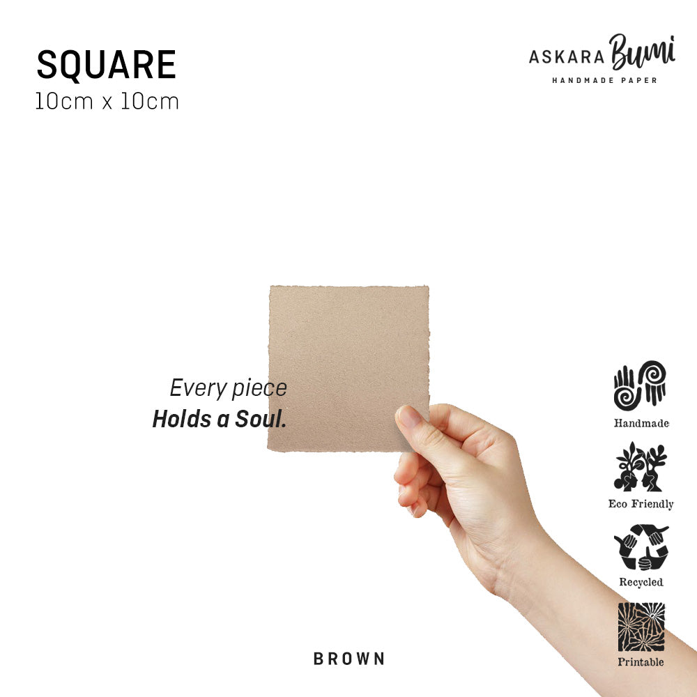 Kertas Handmade Daur Ulang Brown