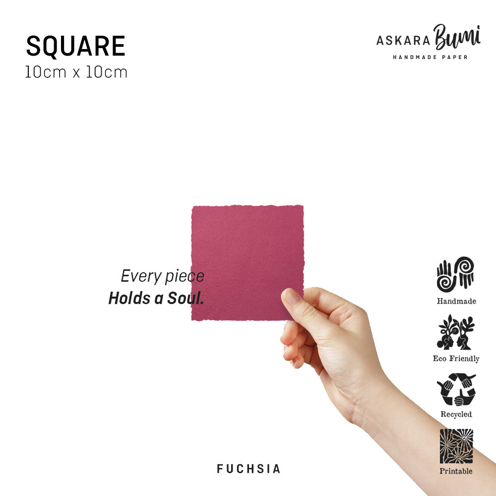 Kertas Handmade Daur Ulang Fuchsia
