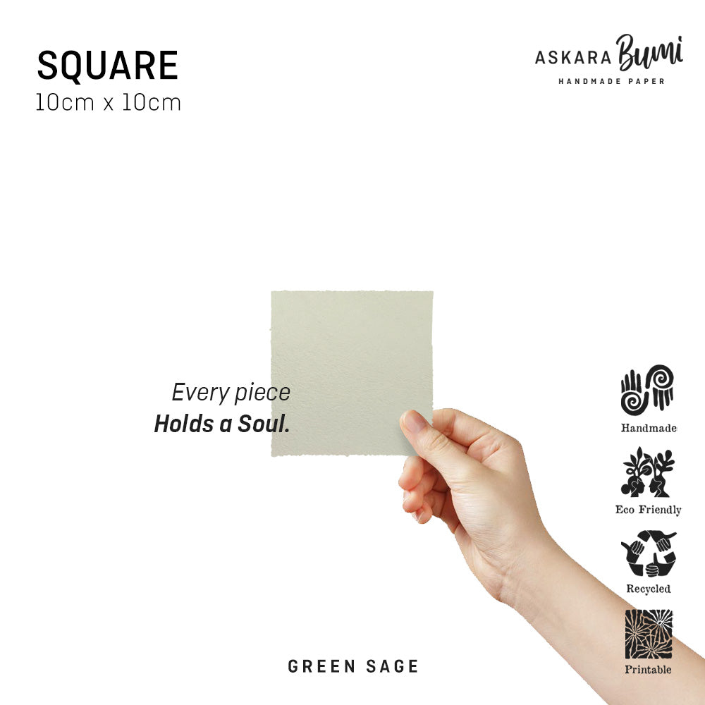 Kertas Handmade Daur Ulang Green Sage