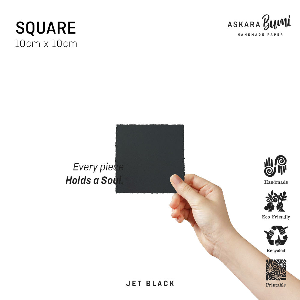 Kertas Handmade Daur Ulang Jet Black