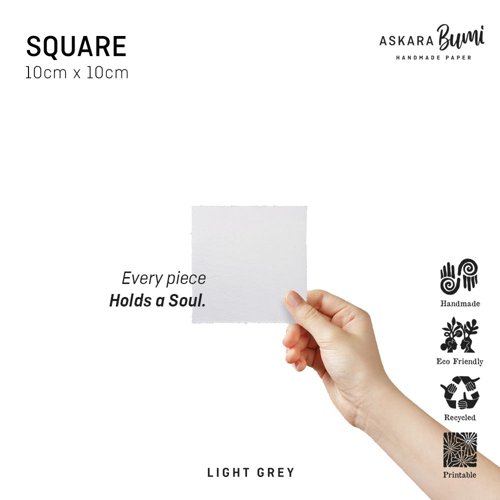 Kertas Handmade Daur Ulang Light Grey