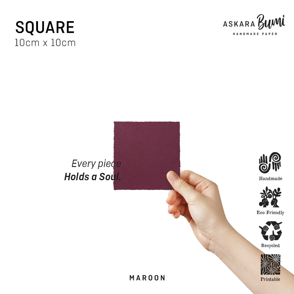 Kertas Handmade Daur Ulang Maroon