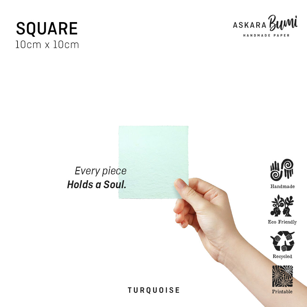 Kertas Handmade Daur Ulang Turquoise