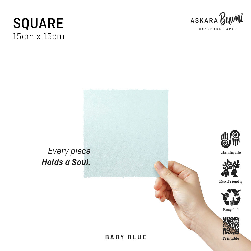 Kertas Handmade Daur Ulang Baby Blue