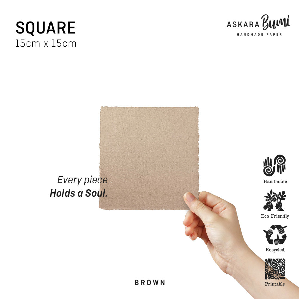 Kertas Handmade Daur Ulang Brown