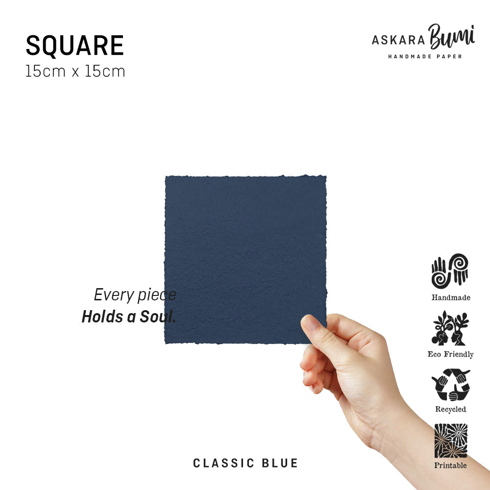 Kertas Handmade Daur Ulang Classic Blue
