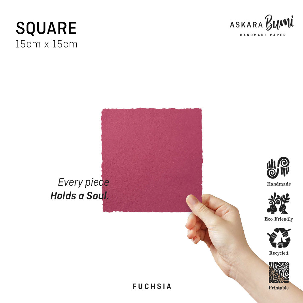 Kertas Handmade Daur Ulang Fuchsia