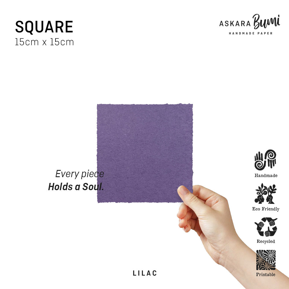 Kertas Handmade Daur Ulang Lilac