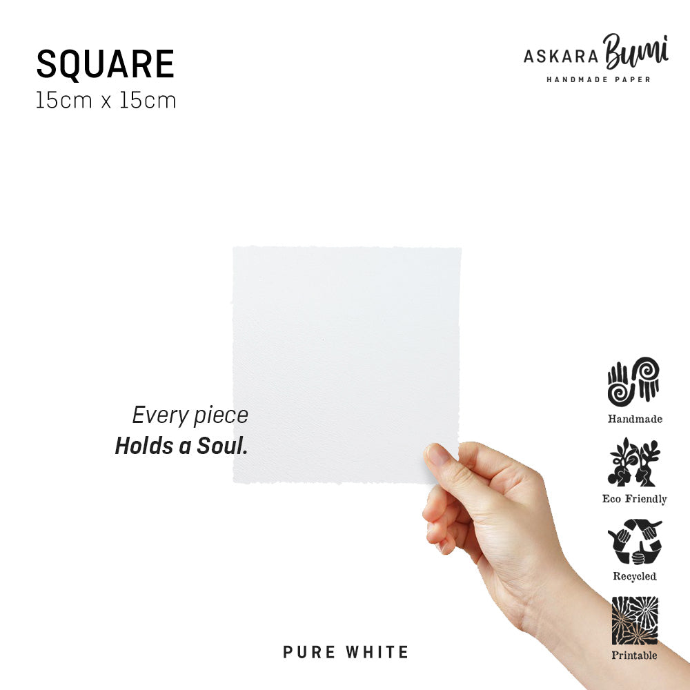 Kertas Handmade Daur Ulang Pure White
