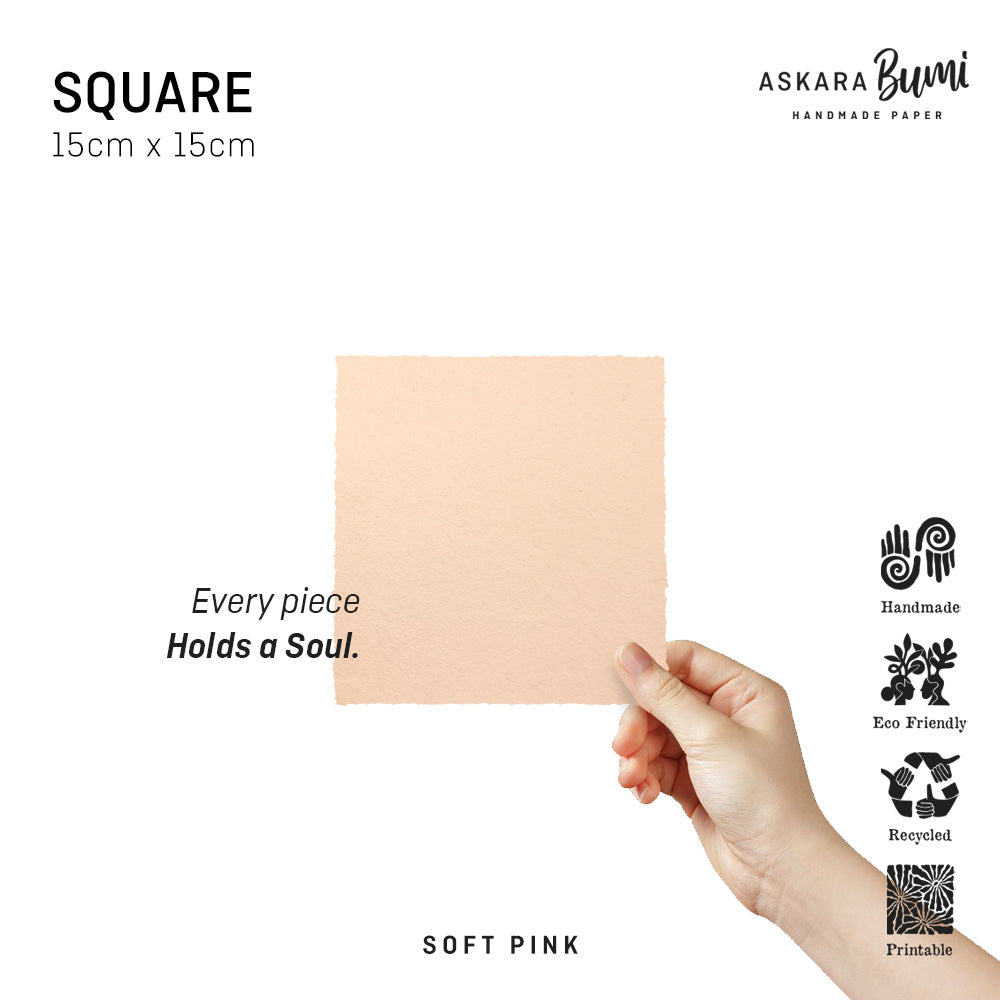 Kertas Handmade Daur Ulang Soft Pink
