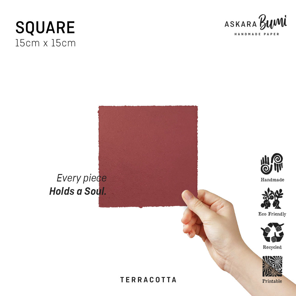 Kertas Handmade Daur Ulang Terracotta