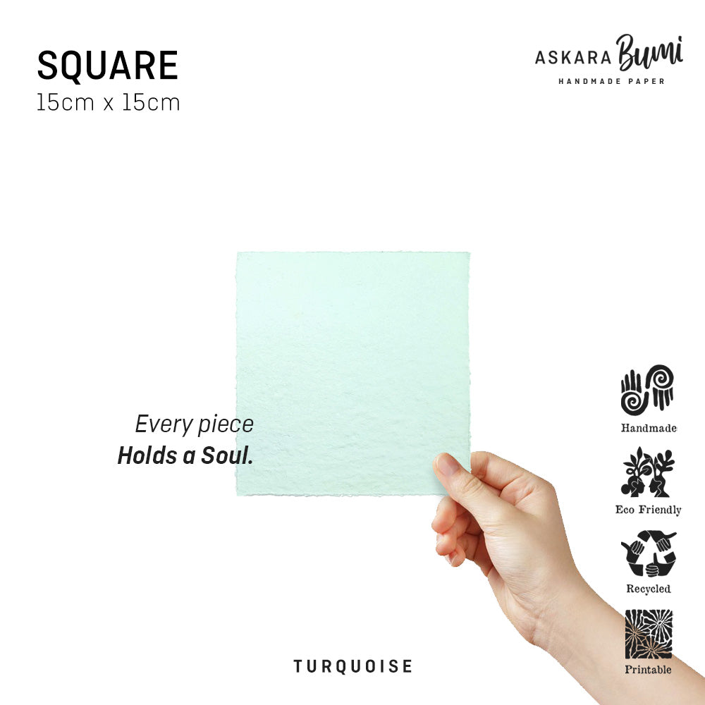 Kertas Handmade Daur Ulang Turquoise