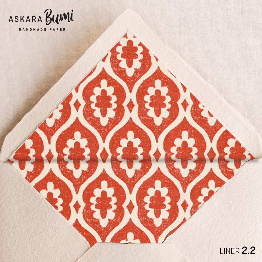 Set Kartu & Amplop Handmade dengan Envelope Liner