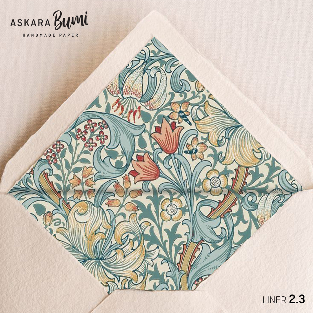 Set Kartu & Amplop Handmade dengan Envelope Liner