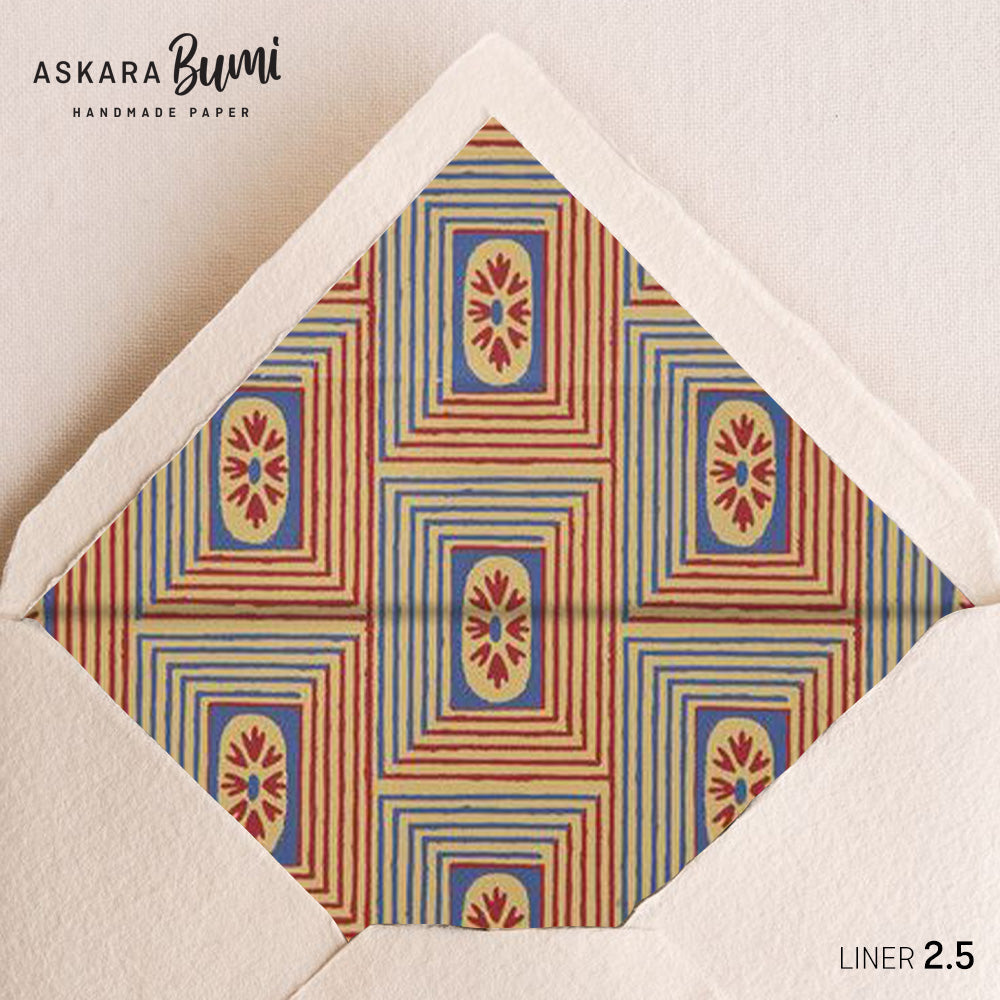 Set Kartu & Amplop Handmade dengan Envelope Liner