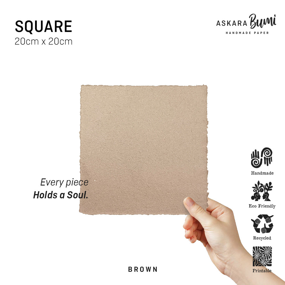 Kertas Handmade Daur Ulang Brown