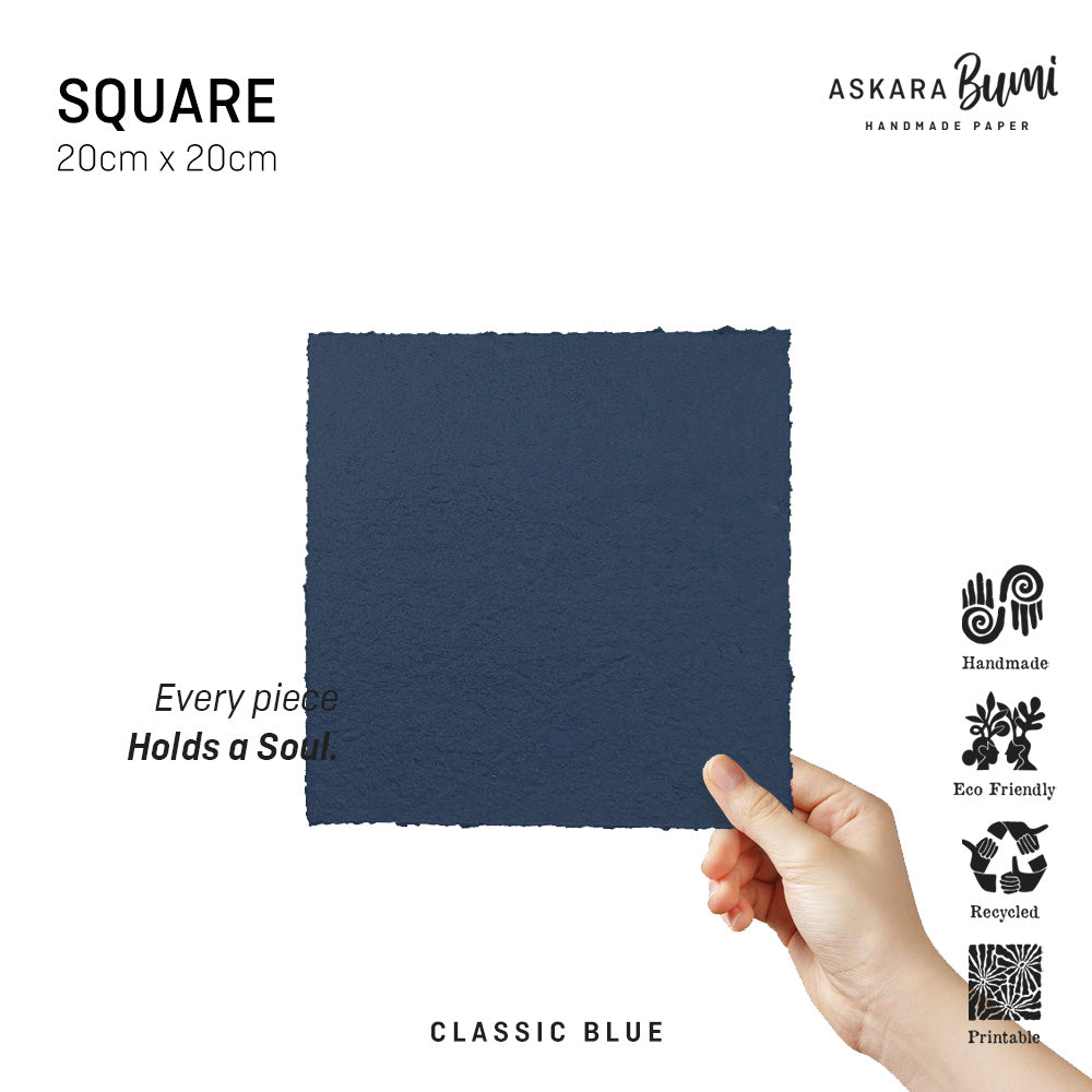 Kertas Handmade Daur Ulang Classic Blue