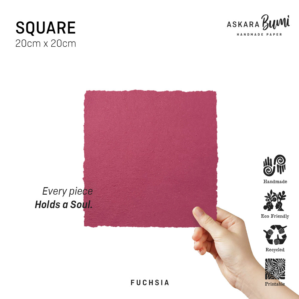 Kertas Handmade Daur Ulang Fuchsia