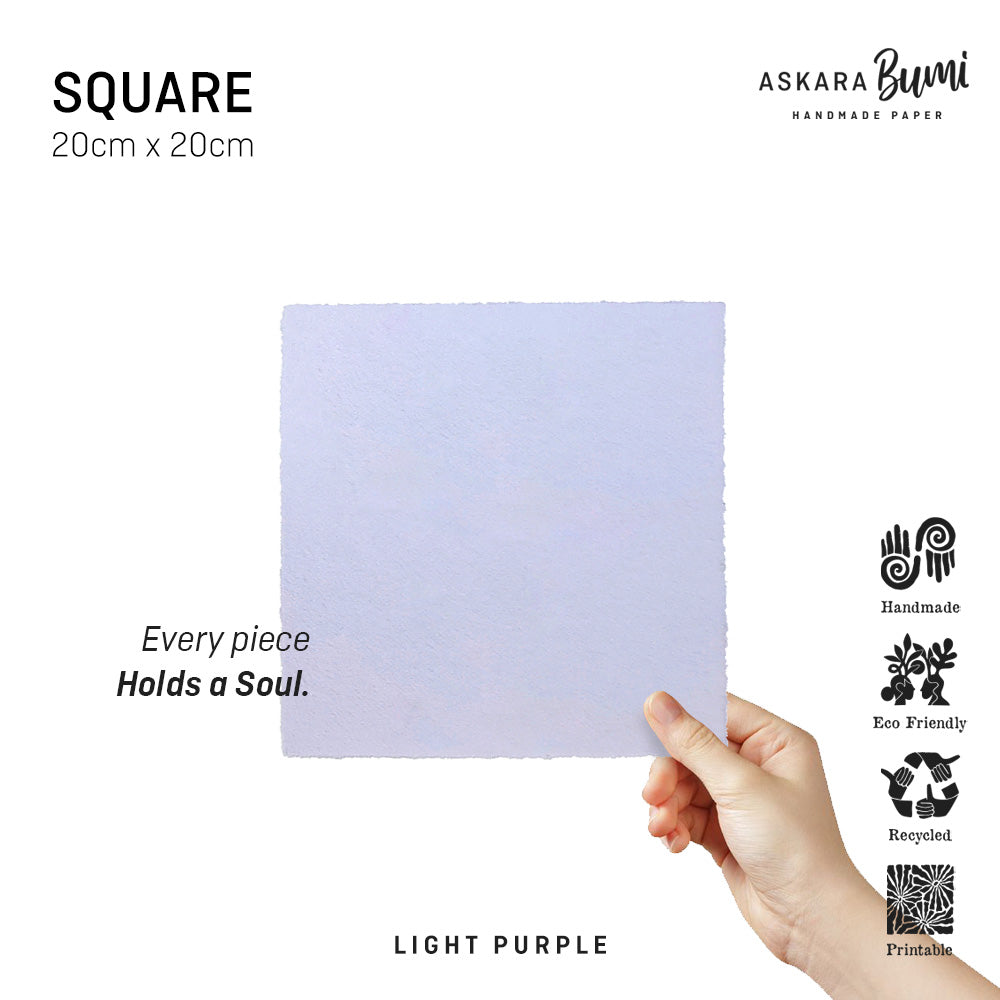 Kertas Handmade Daur Ulang Light Purple