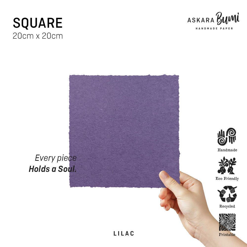 Kertas Handmade Daur Ulang Lilac
