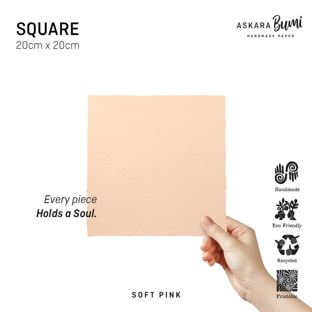 Kertas Handmade Daur Ulang Soft Pink