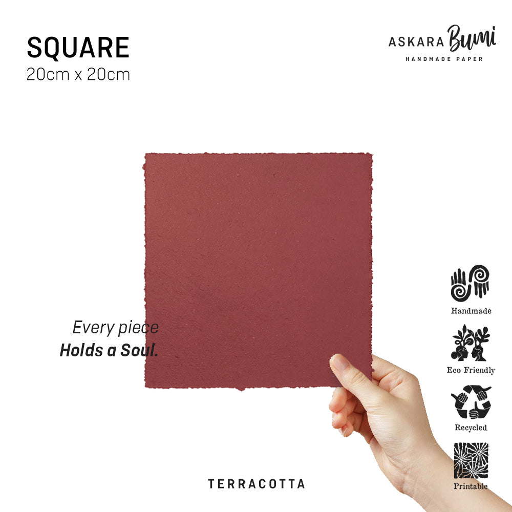 Kertas Handmade Daur Ulang Terracotta