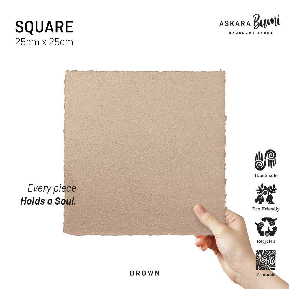 Kertas Handmade Daur Ulang Brown