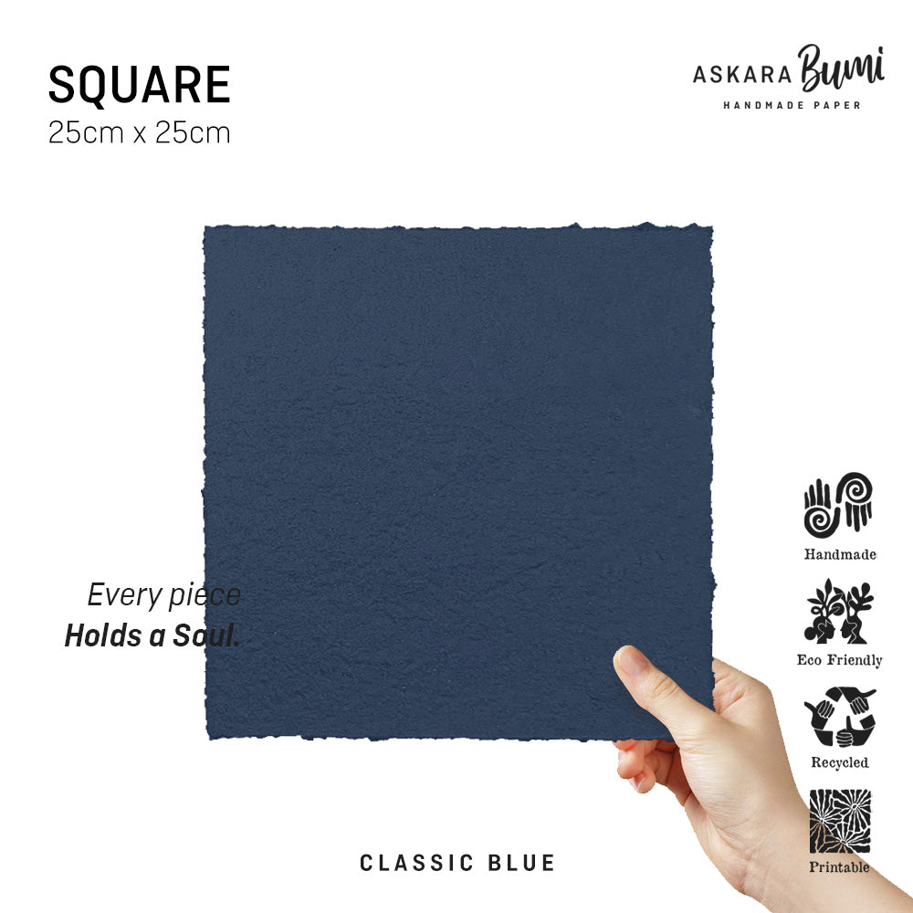 Kertas Handmade Daur Ulang Classic Blue