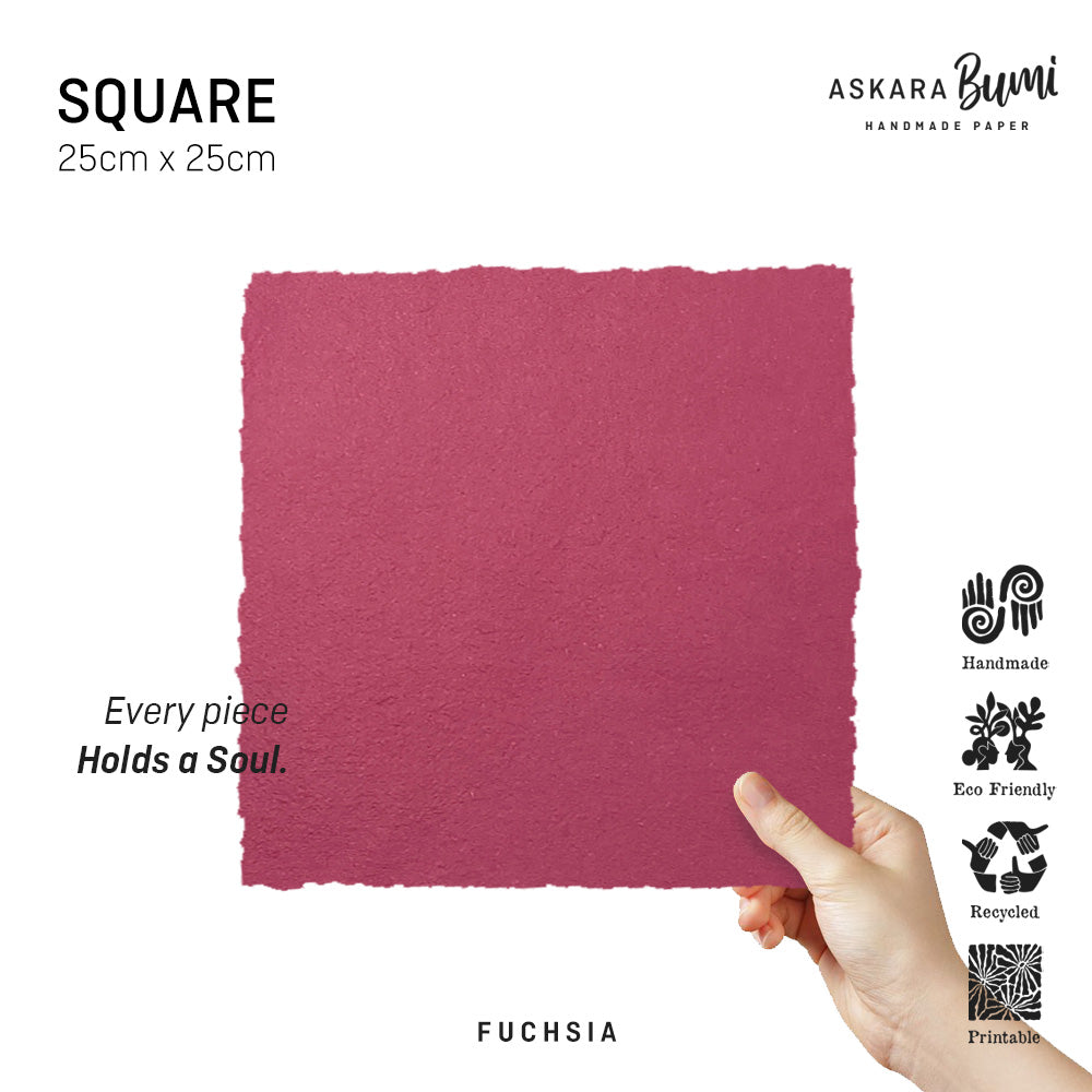 Kertas Handmade Daur Ulang Fuchsia