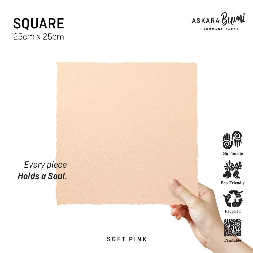 Kertas Handmade Daur Ulang Soft Pink
