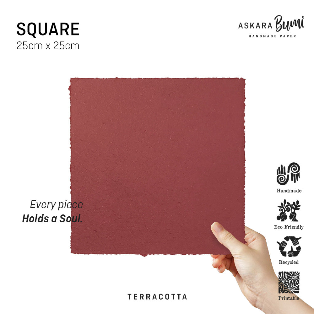 Kertas Handmade Daur Ulang Terracotta