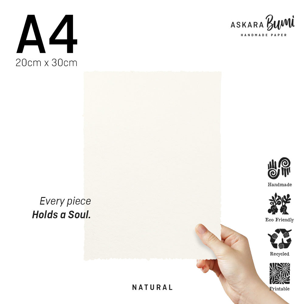 Kertas Handmade Daur Ulang Natural