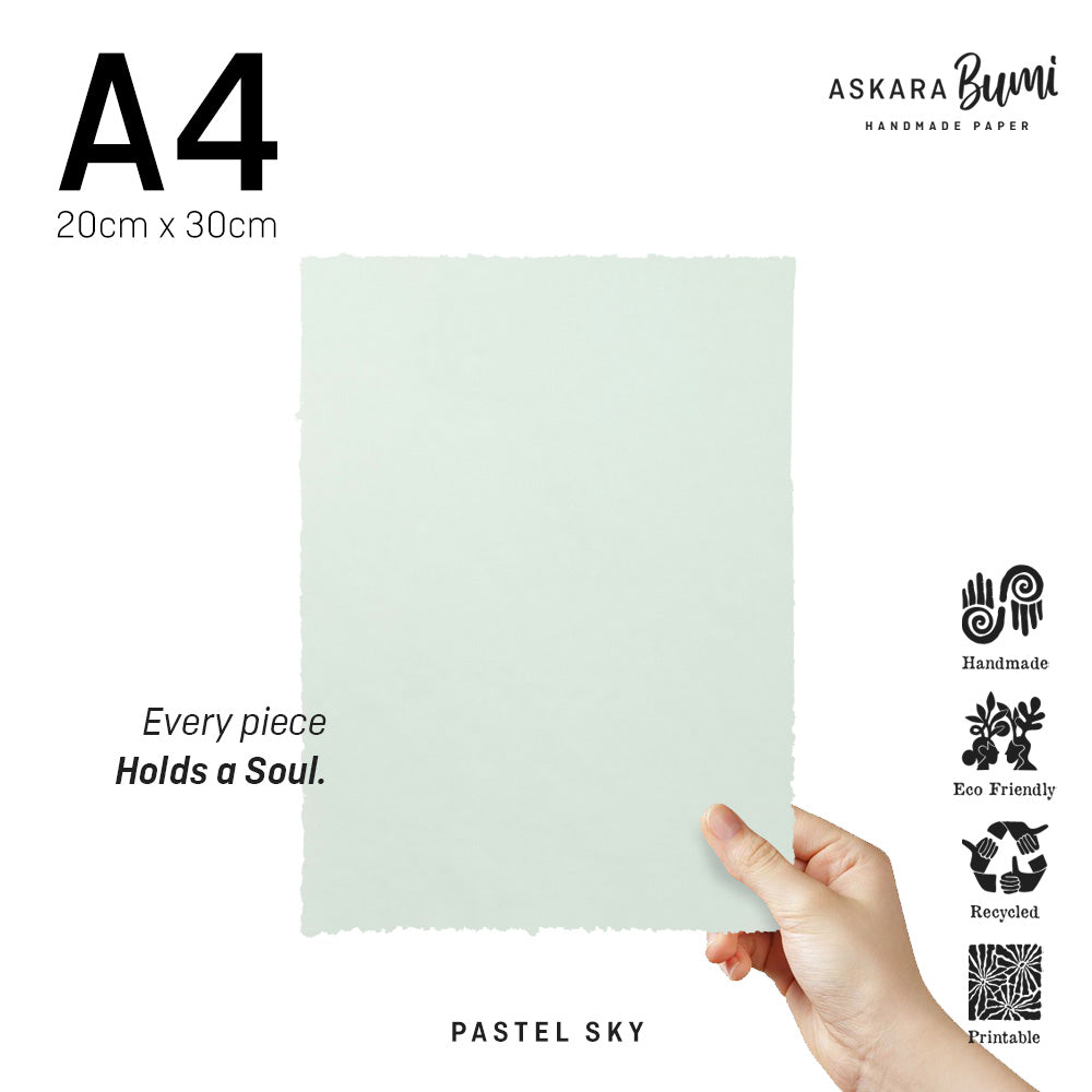 Kertas Handmade Daur Ulang Pastel Sky