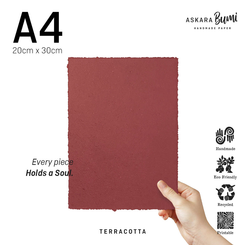 Kertas Handmade Daur Ulang Terracotta