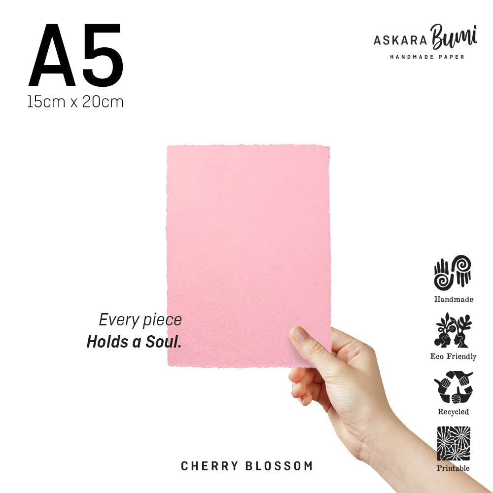 Kertas Handmade Daur Ulang Cherry Blossom