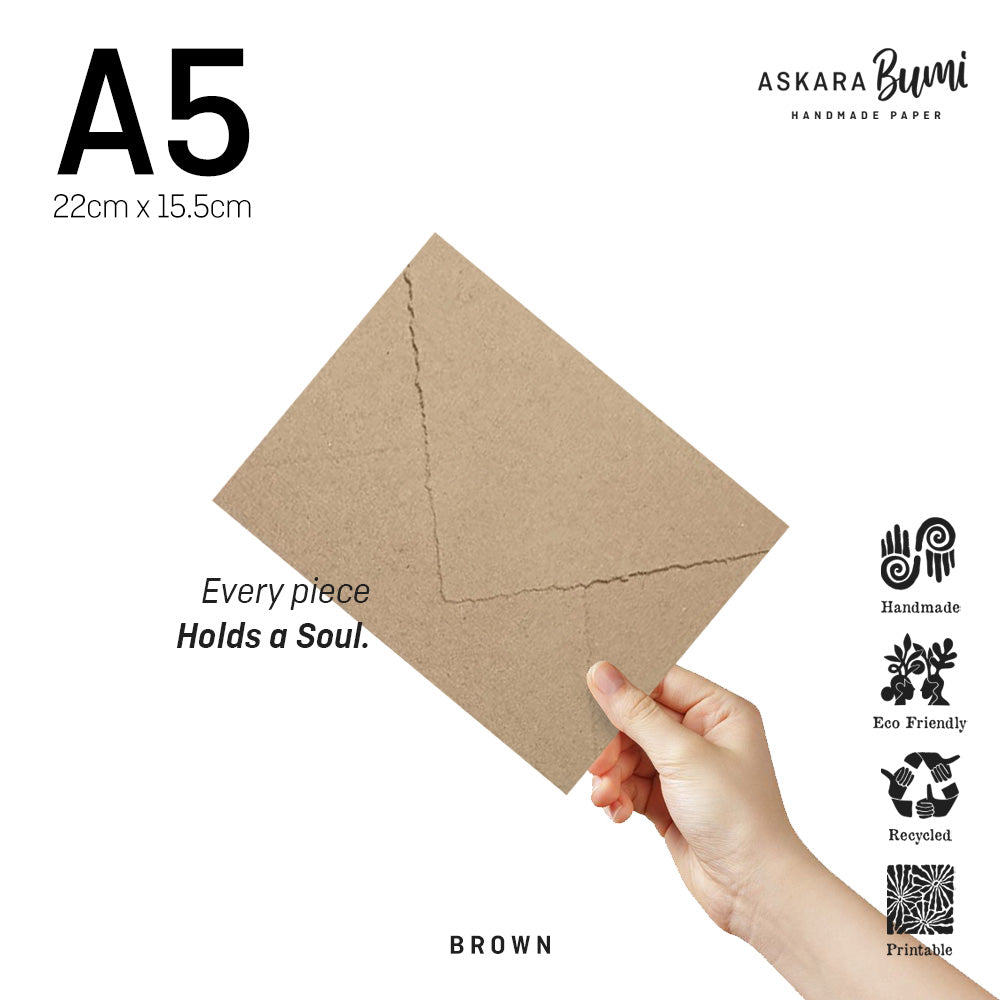 Amplop Handmade Daur Ulang Brown