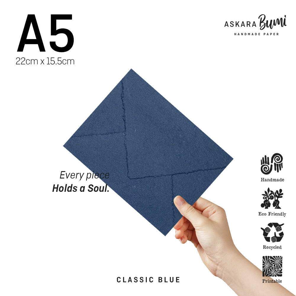 Amplop Handmade Daur Ulang Classic Blue