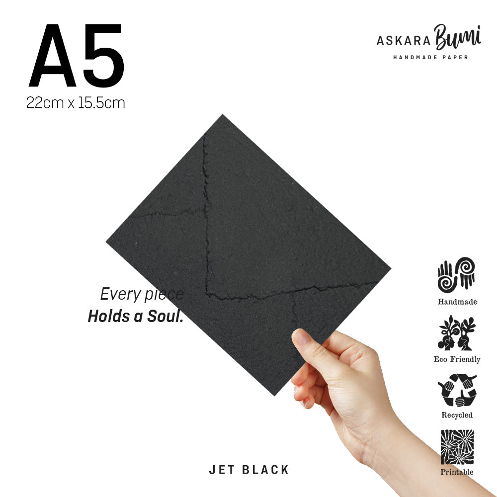 Amplop Handmade Daur Ulang Jet Black