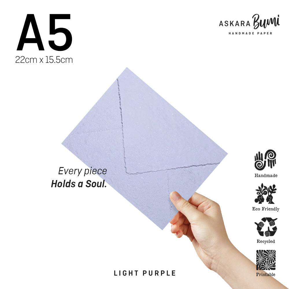 Amplop Handmade Daur Ulang Light Purple